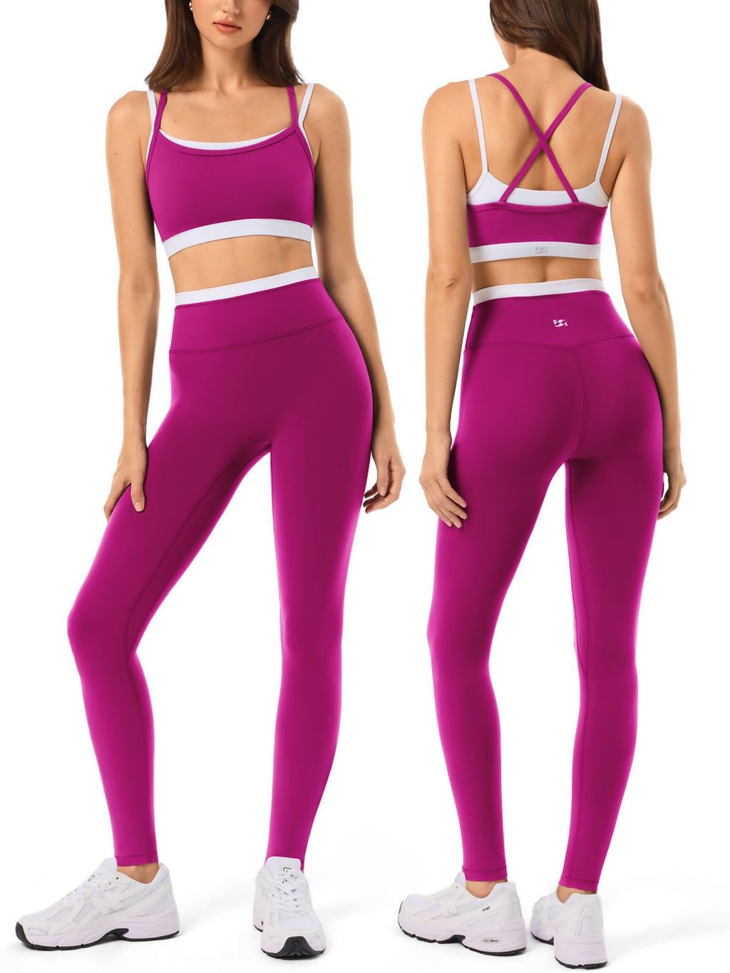 Women's Seamless Yoga Workout Set with Padded Sports Bra & Leggings