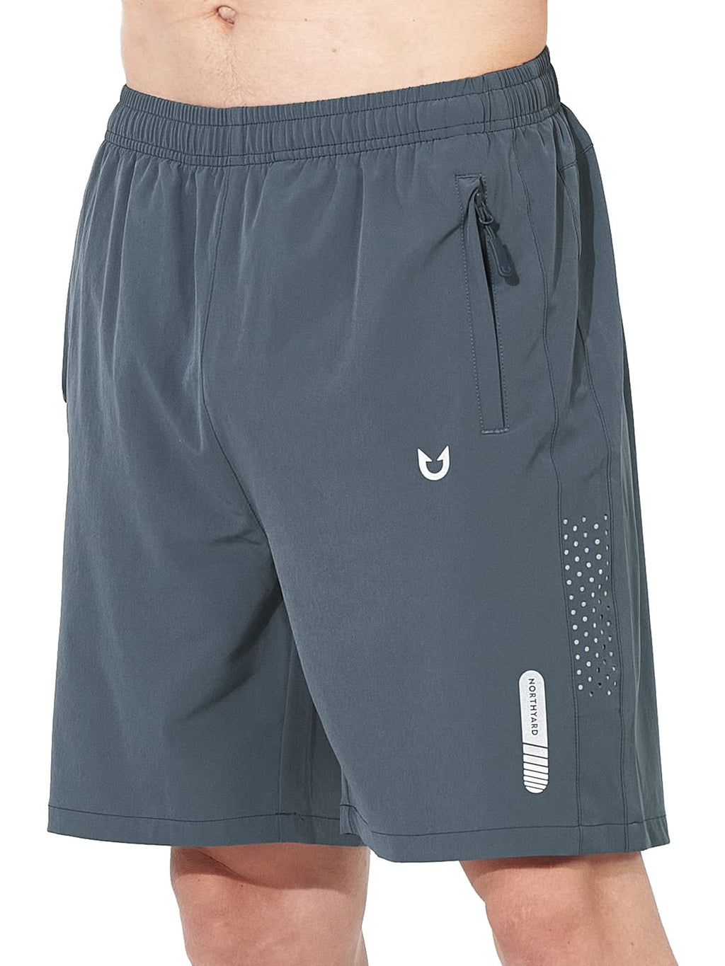 Men's Quick-Dry Running Shorts with Zipper Pockets for Training