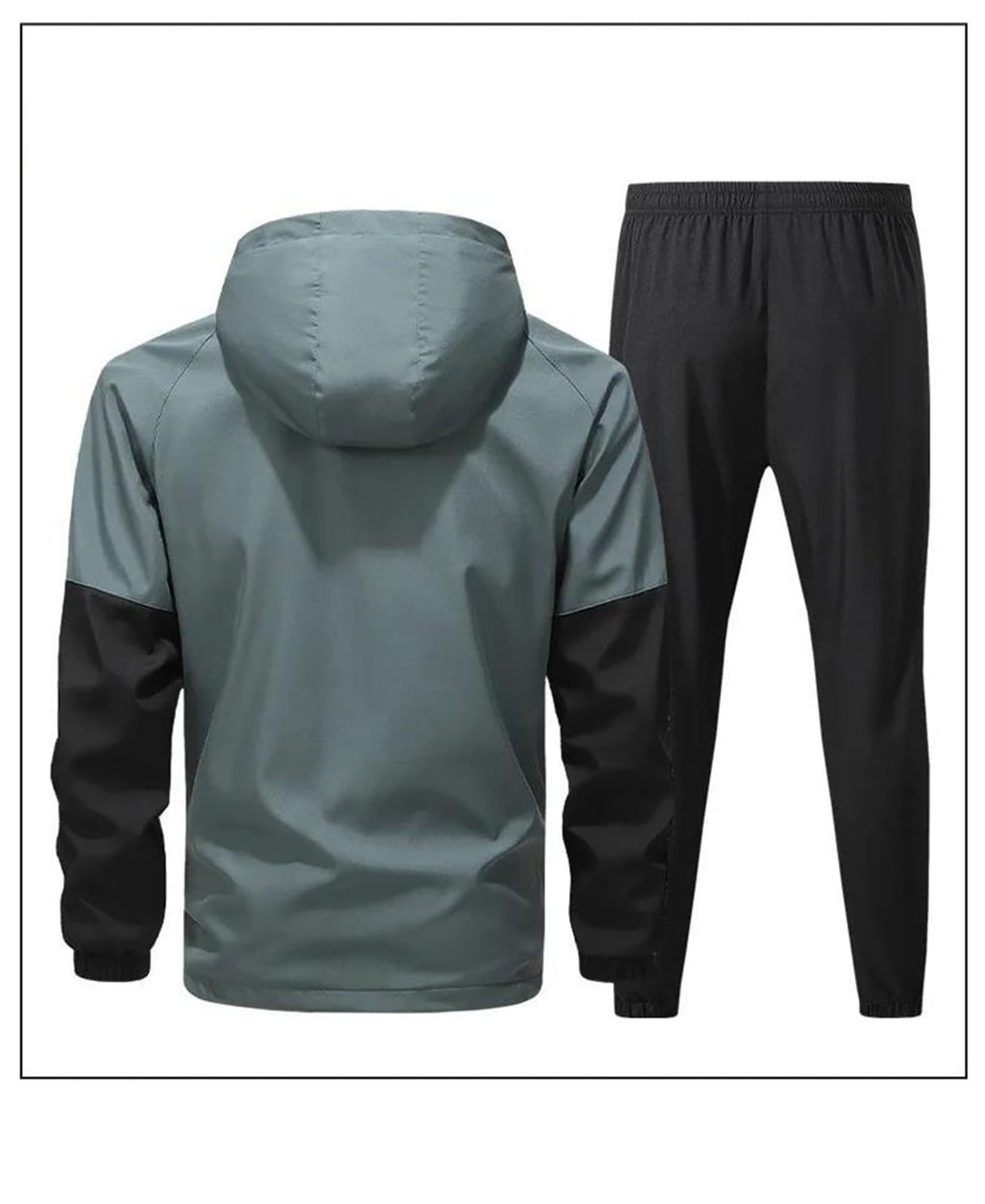 Men's Tracksuit Running Set Athletic Jacket And Jogger Pants Two Piece Workout Training Sportswear Plus Size Fit
