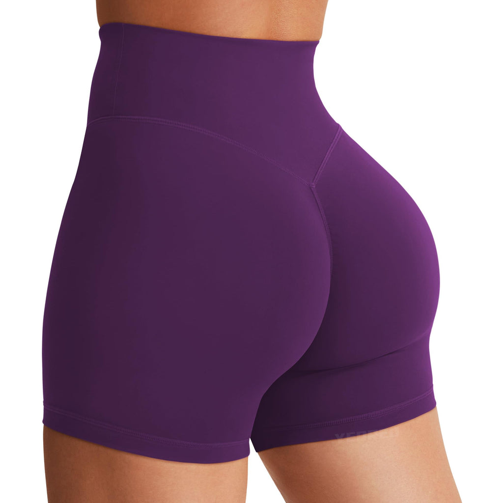 Women's High Waist Biker Shorts 3.6–6" Tummy Control Workout Yoga Gym Running Shorts