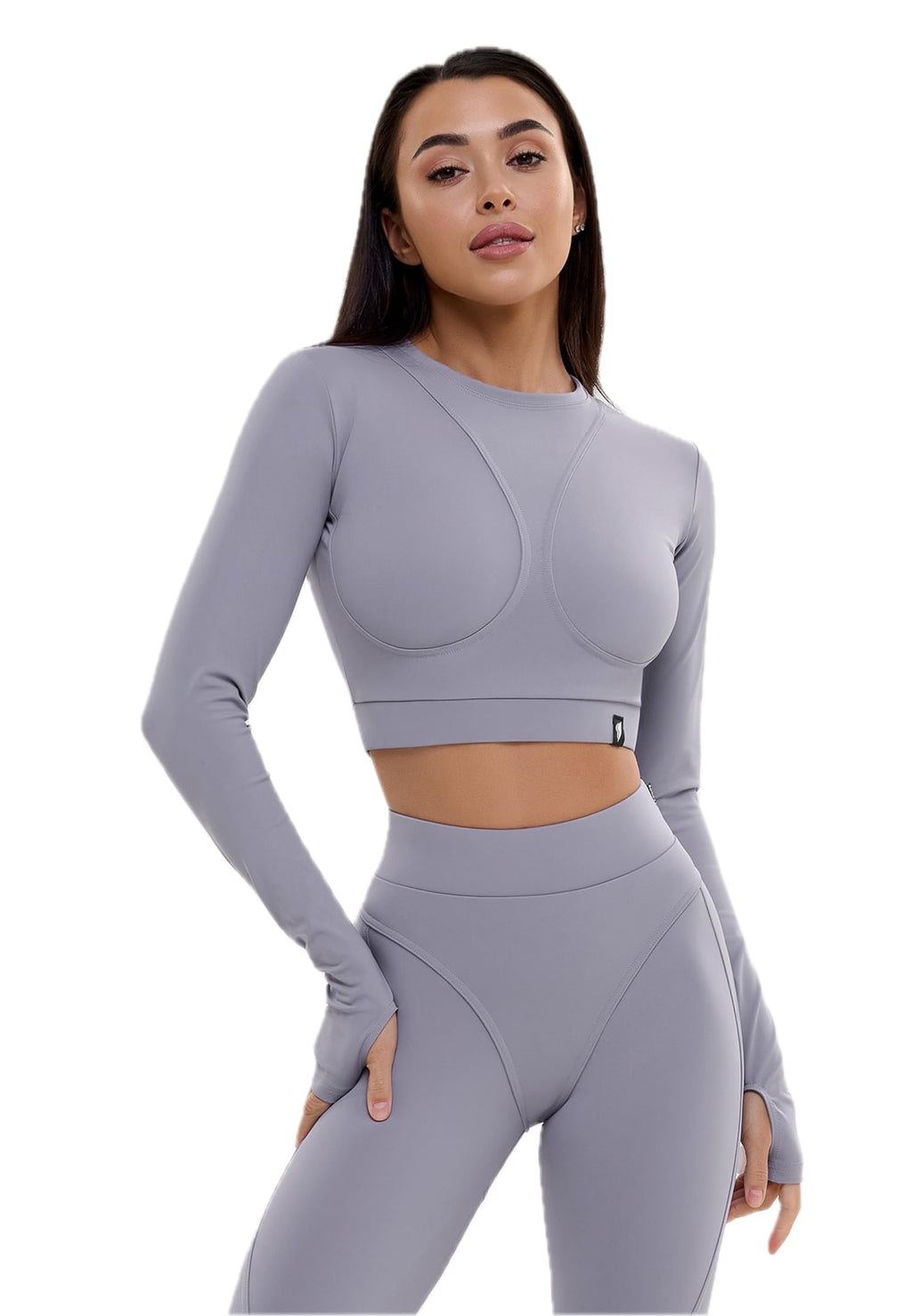 Bona Fide Women's Compression Workout Top Short/Long Sleeve Gym Yoga Running Crop Top