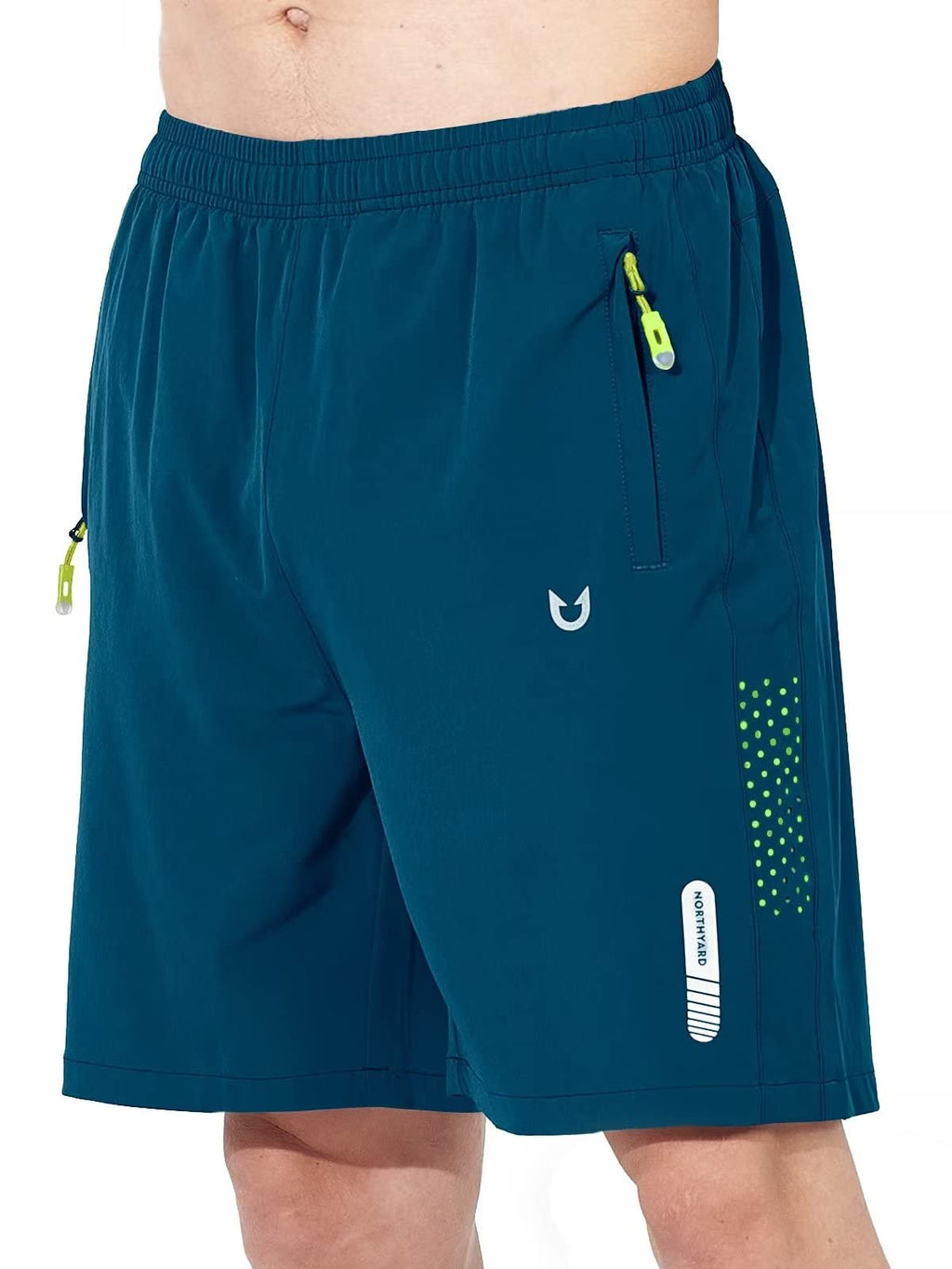 Men's Quick-Dry Running Shorts with Zipper Pockets for Training