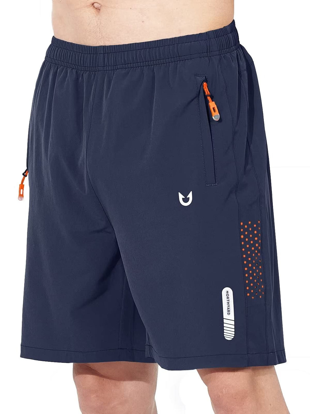 Men's Quick-Dry Running Shorts with Zipper Pockets for Training