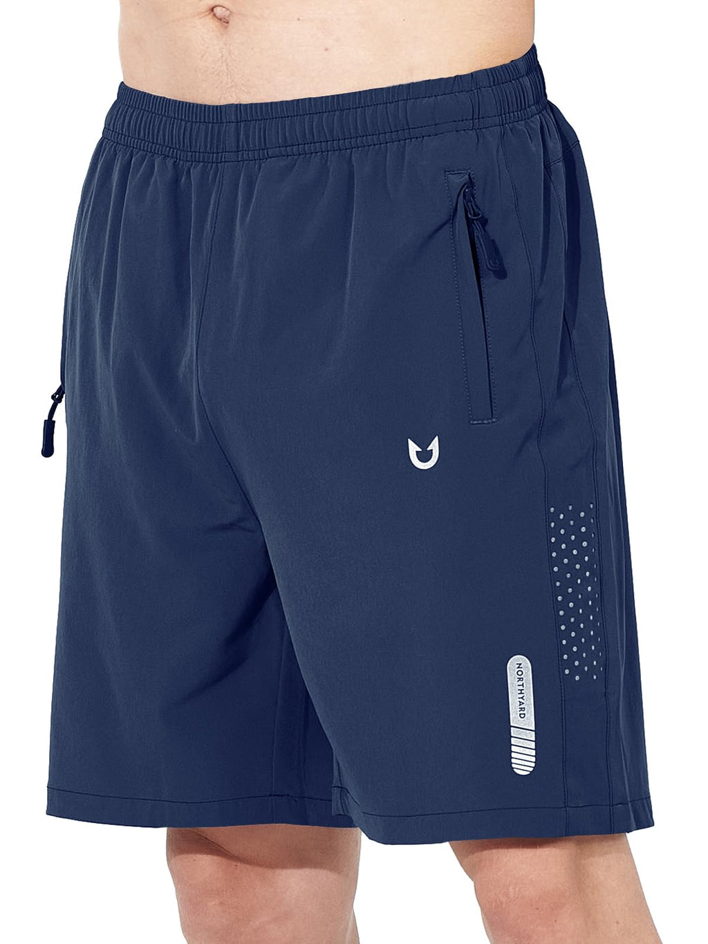 Men's Quick-Dry Running Shorts with Zipper Pockets for Training
