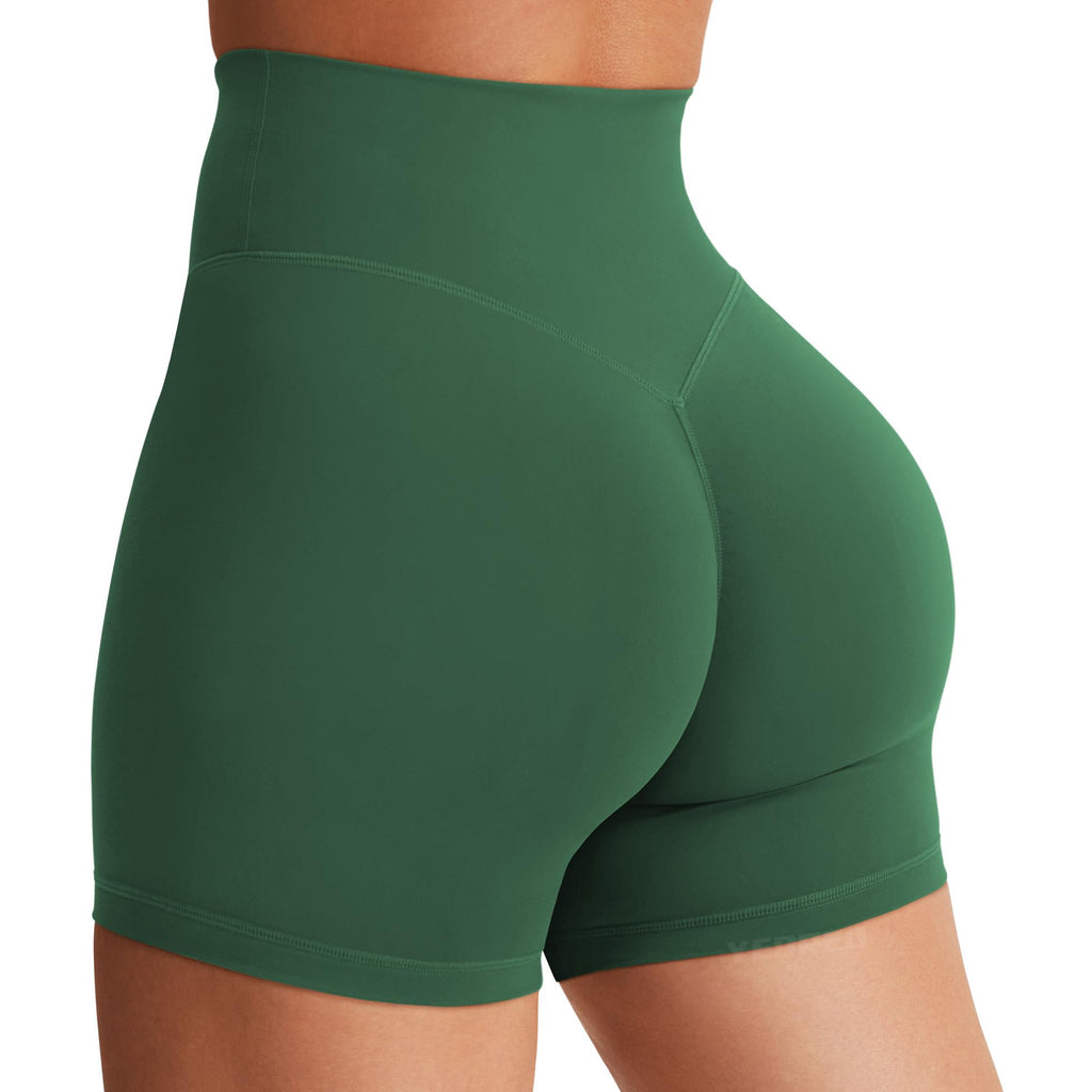 Women's High Waist Biker Shorts 3.6–6" Tummy Control Workout Yoga Gym Running Shorts