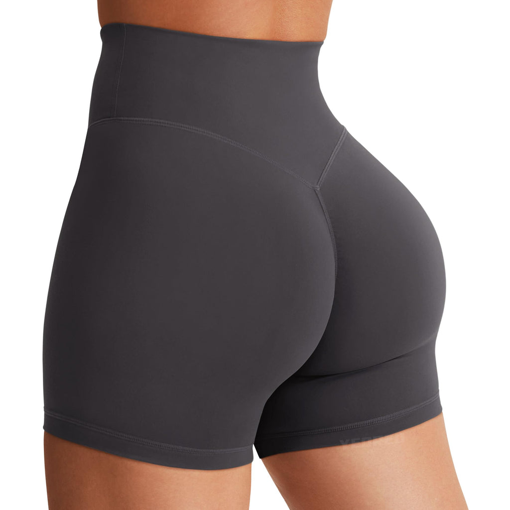 Women's High Waist Biker Shorts 3.6–6" Tummy Control Workout Yoga Gym Running Shorts