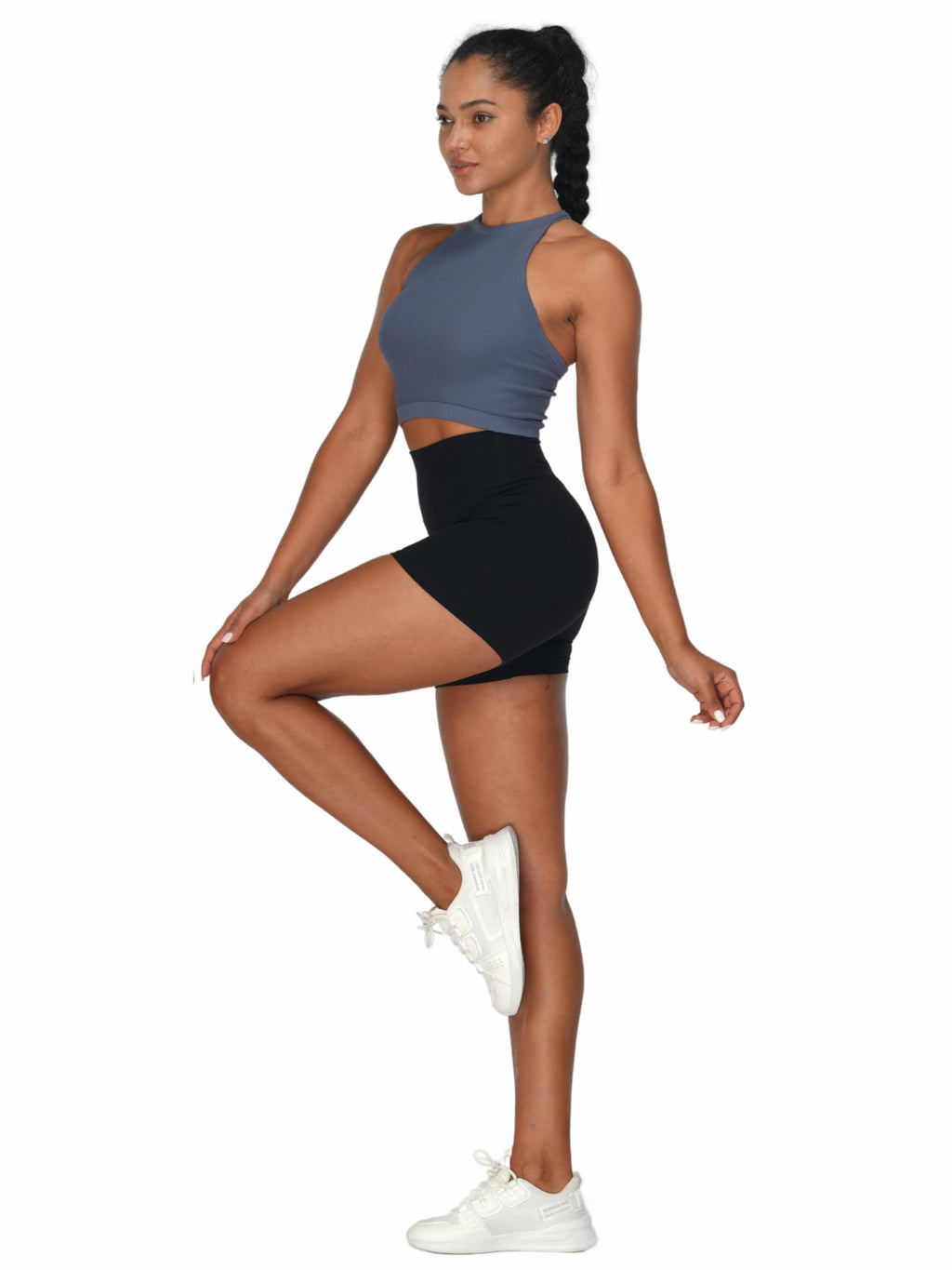Sunzel No Front Seam Biker Shorts for Women with Pockets, Yoga Workout Gym Bike Shorts with Tummy Control