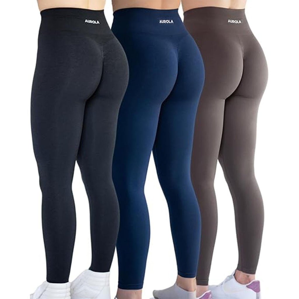 AUROLA Workout Leggings for Women Seamless Scrunch Tights Tummy Control Gym Fitness Girl Sport Active Yoga Pants