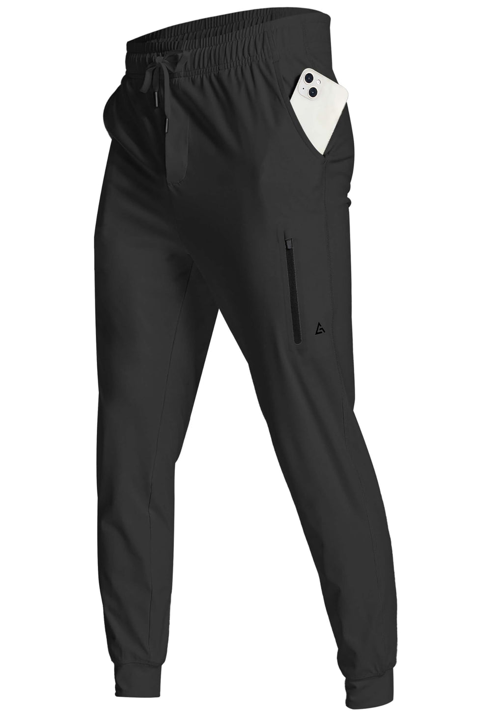 Men's Stretch Athletic Joggers with Zipper Pockets for Training