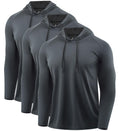 X-thud Mens Quick Dry Hoodies Long Sleeve Workout Athletic Gym Hooded Shirts