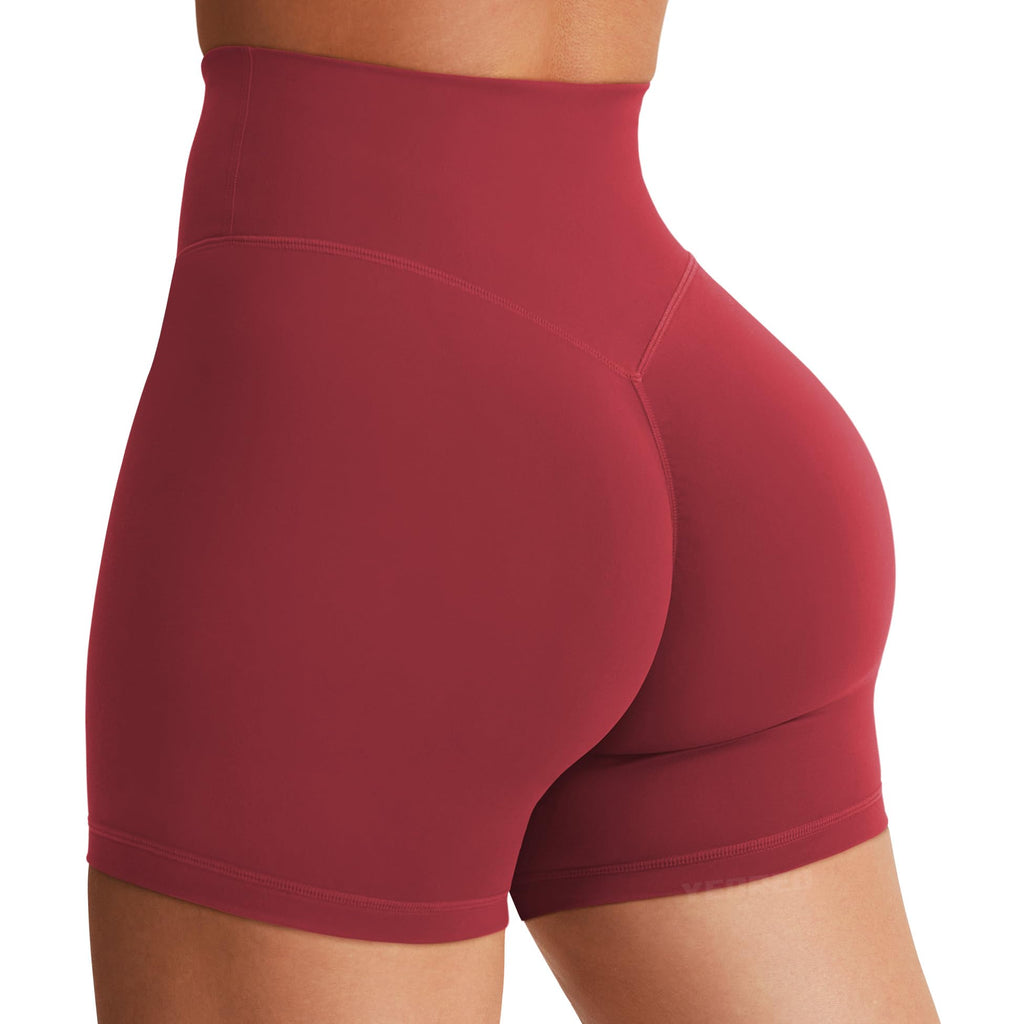Women's High Waist Biker Shorts 3.6–6" Tummy Control Workout Yoga Gym Running Shorts