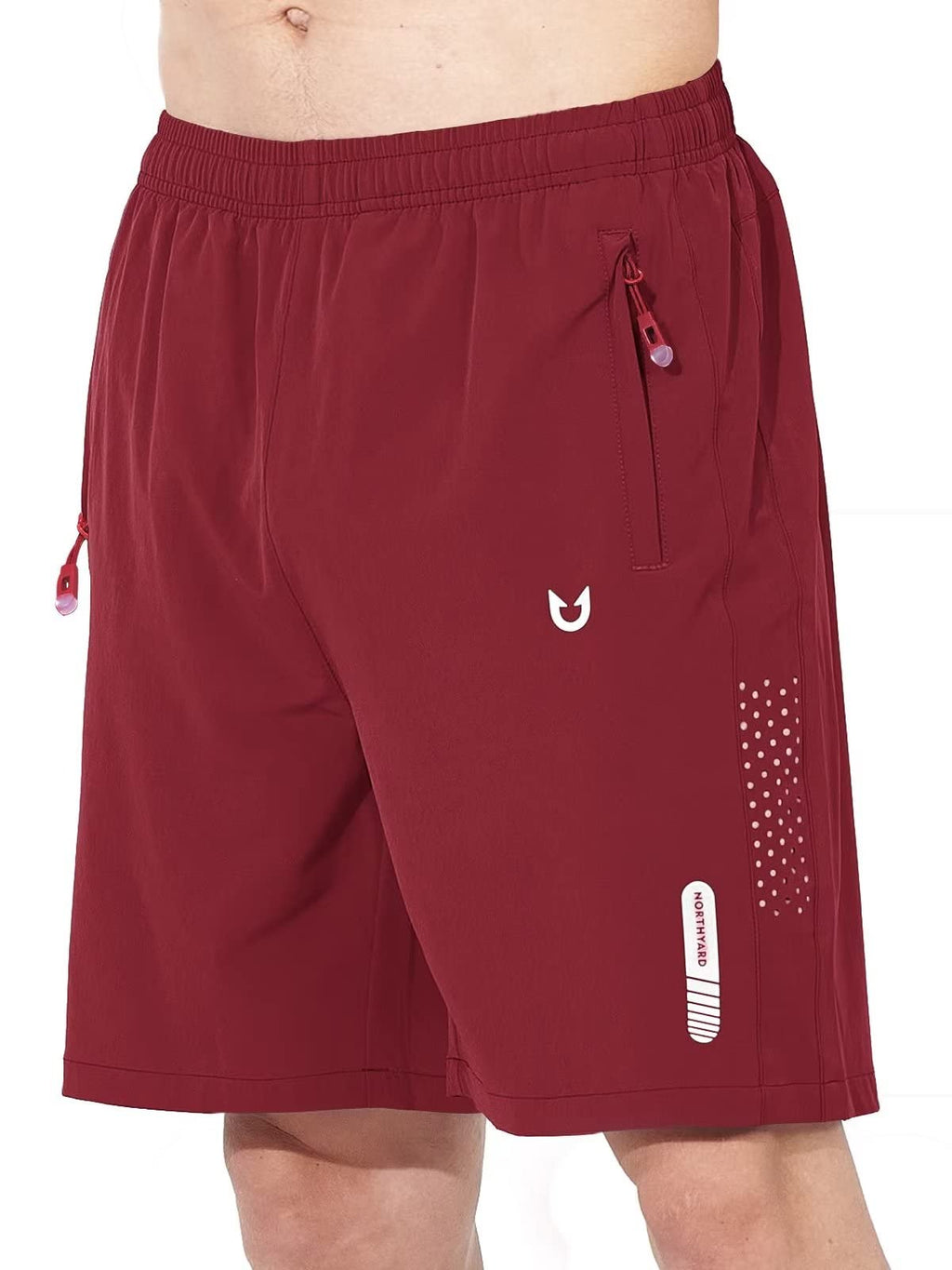 Men's Quick-Dry Running Shorts with Zipper Pockets for Training