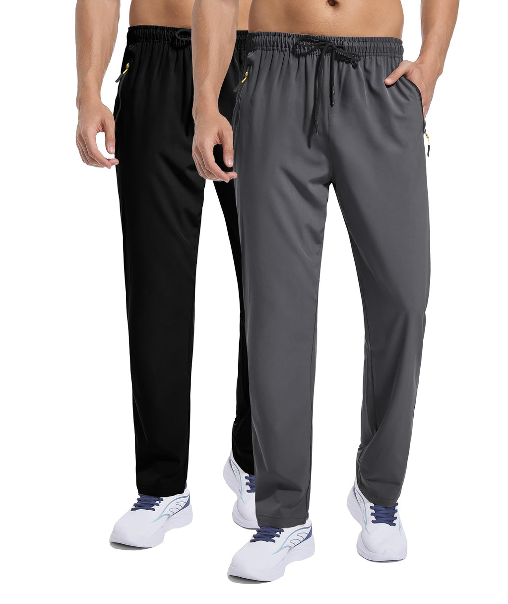 Men's Quick-Dry/Water Resistant Jogger Pants for Training, Hiking & Running