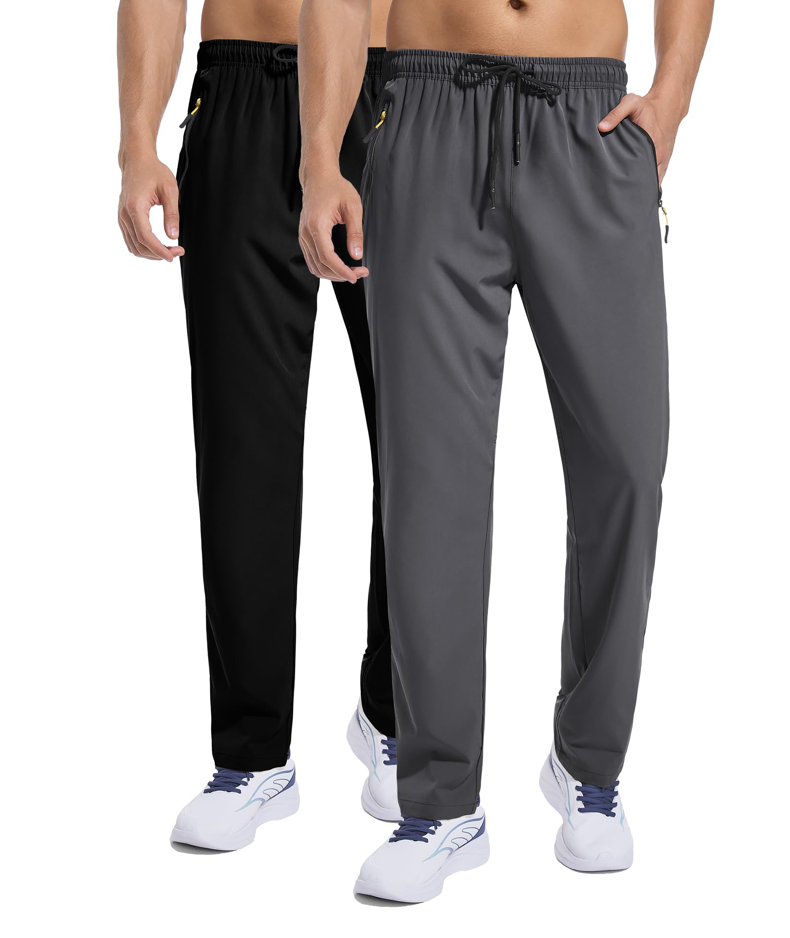 Men's Quick-Dry/Water Resistant Jogger Pants for Training, Hiking & Running
