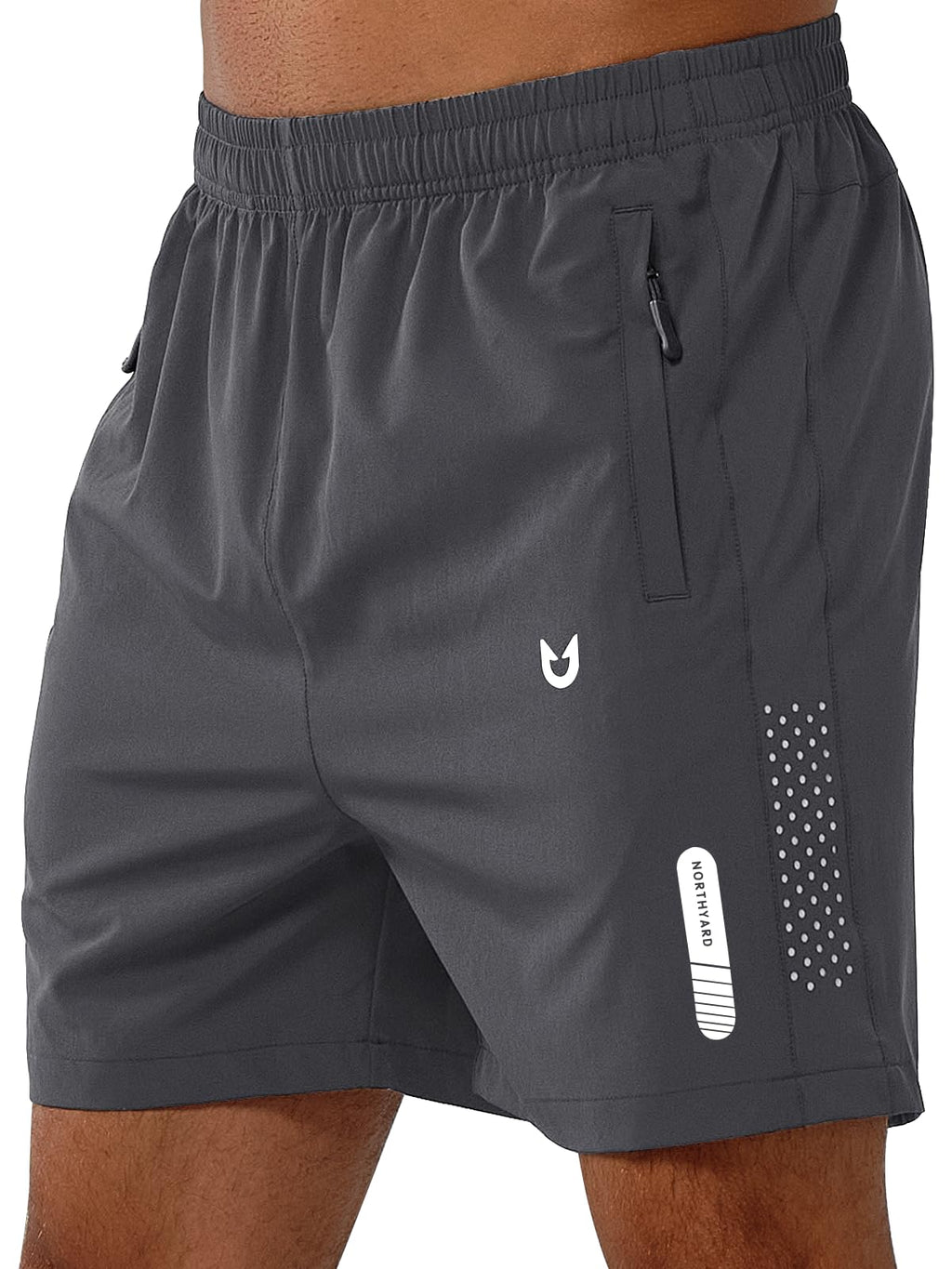 Men's Quick-Dry Running Shorts with Zipper Pockets for Training