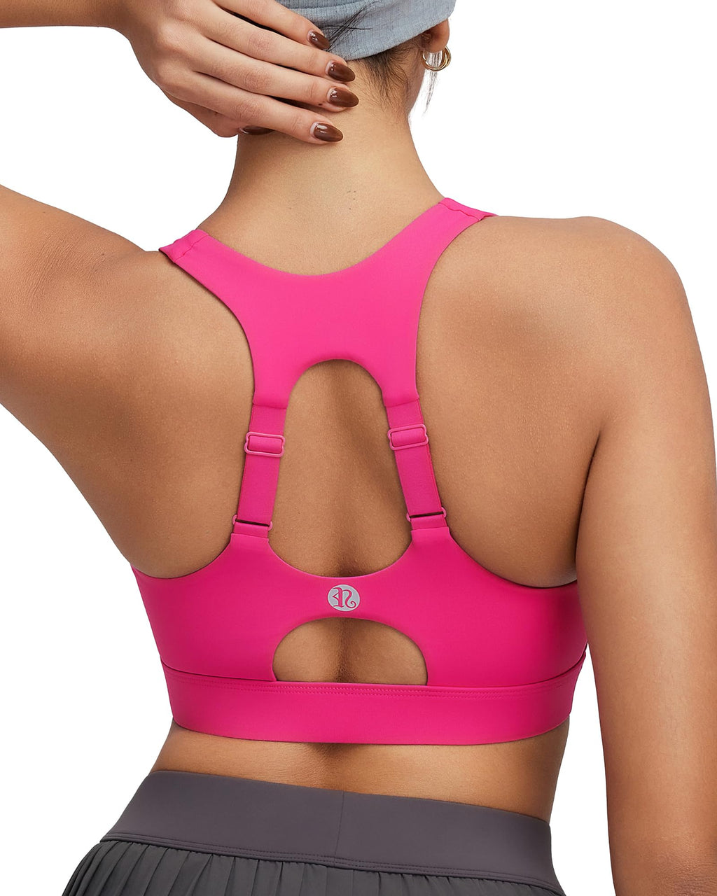 Women's High-Impact Racerback Sports Bra with Adjustable Straps