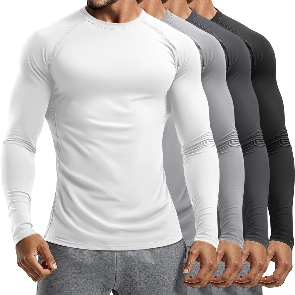 Men's Long-Sleeve Compression Base Layer Shirt for Training & Recovery