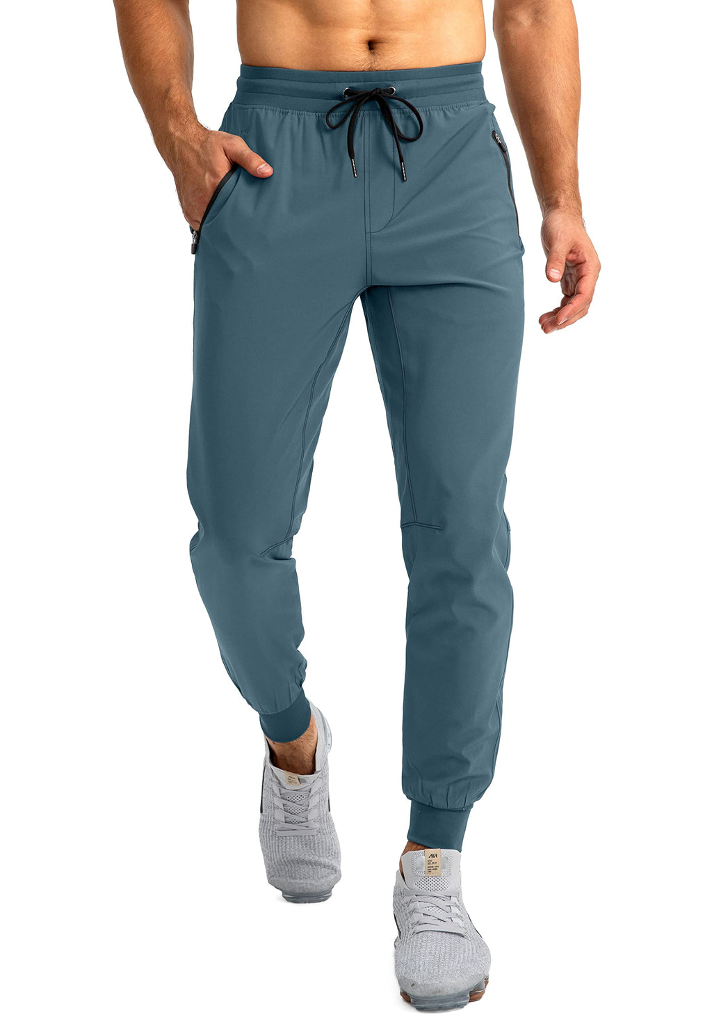 Men's Lightweight Jogger Pants with Zipper Pockets for Training