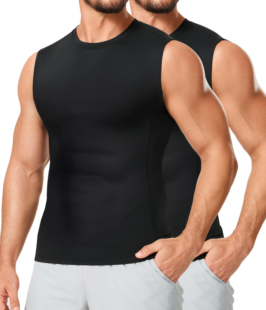 Men's Sleeveless Compression Tank Top Base Layer for Training