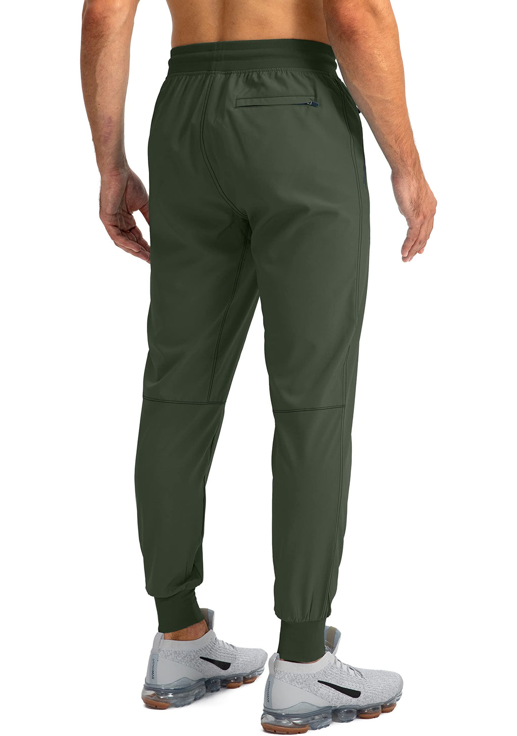 Pudolla Men's Lightweight Jogger Pants Workout Gym Running Pants with Zipper Pockets for Athletic Casual