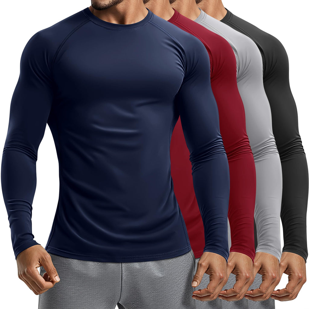 Men's Long-Sleeve Compression Base Layer Shirt for Training & Recovery
