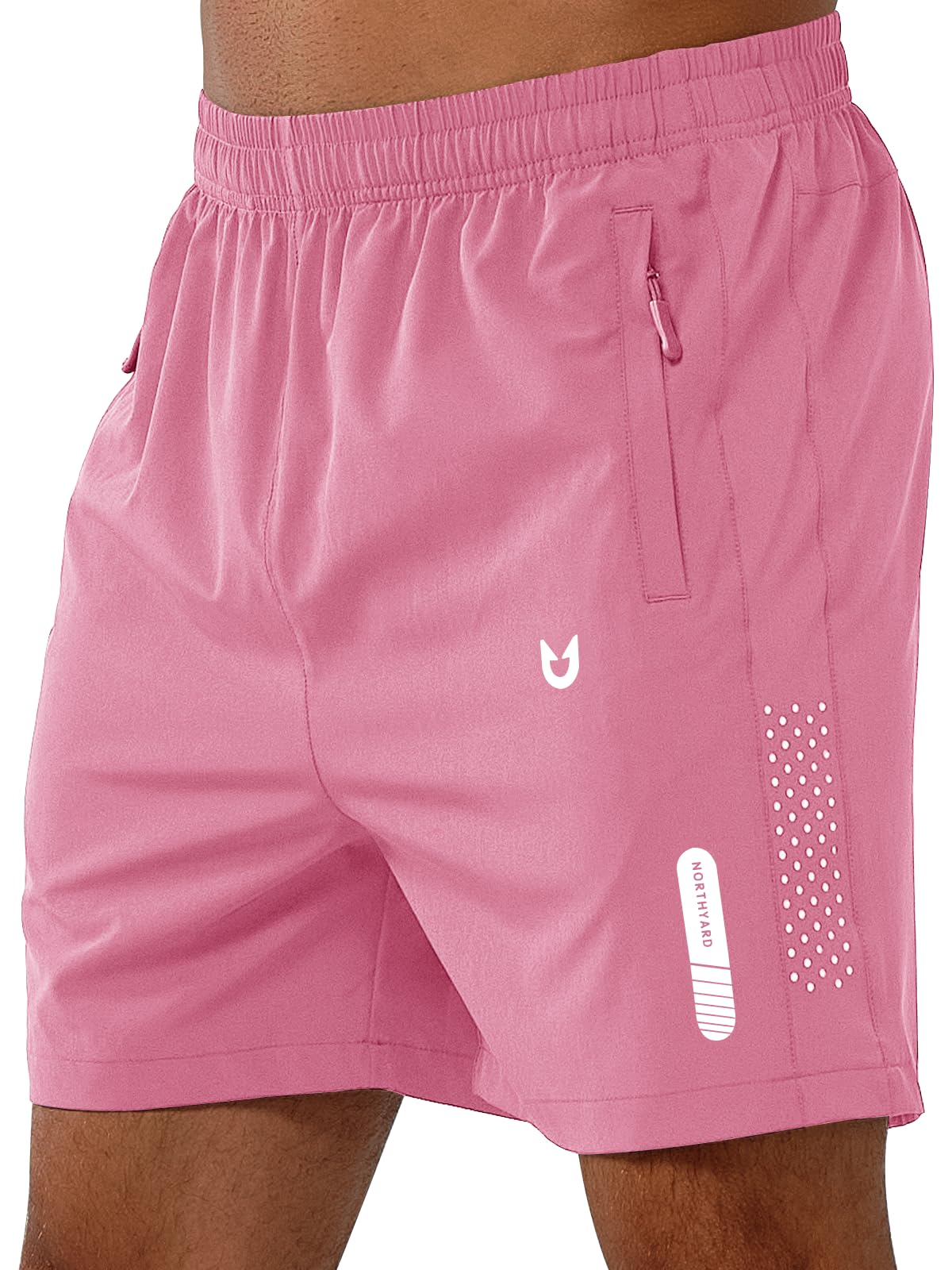 Men's Quick-Dry Running Shorts with Zipper Pockets for Training