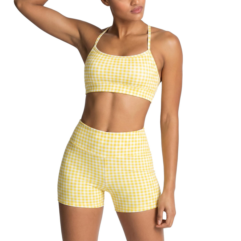 Women's 2-Piece Workout Set with Sports Bra & Biker Shorts