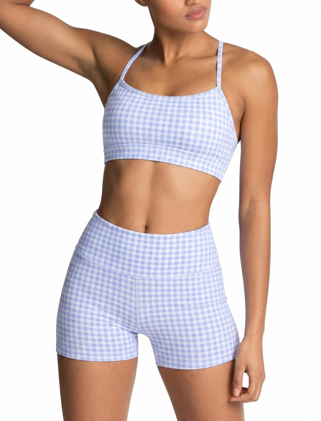 Women's 2-Piece Workout Set with Sports Bra & Biker Shorts