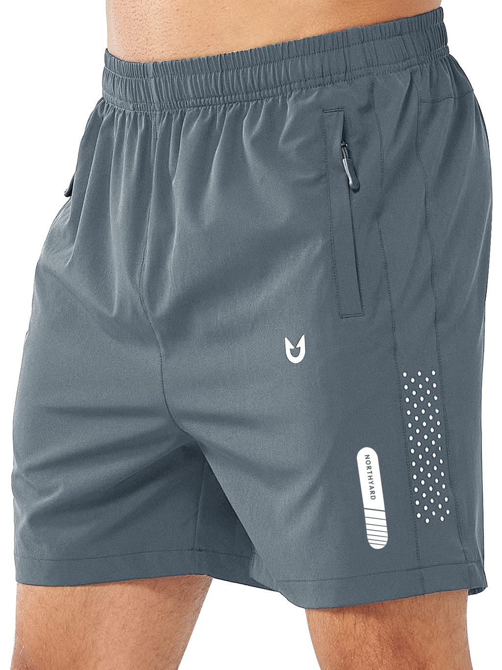 Men's Quick-Dry Running Shorts with Zipper Pockets for Training