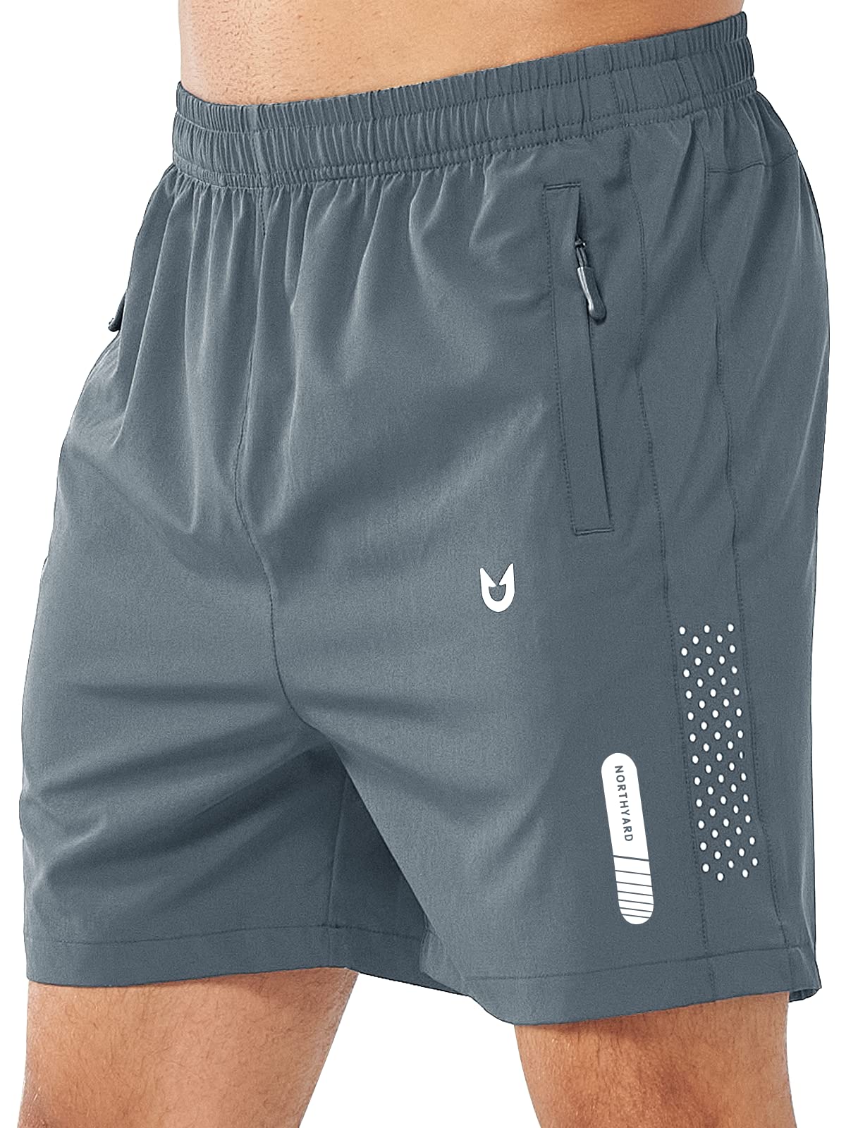 Men's Quick-Dry Running Shorts with Zipper Pockets for Training
