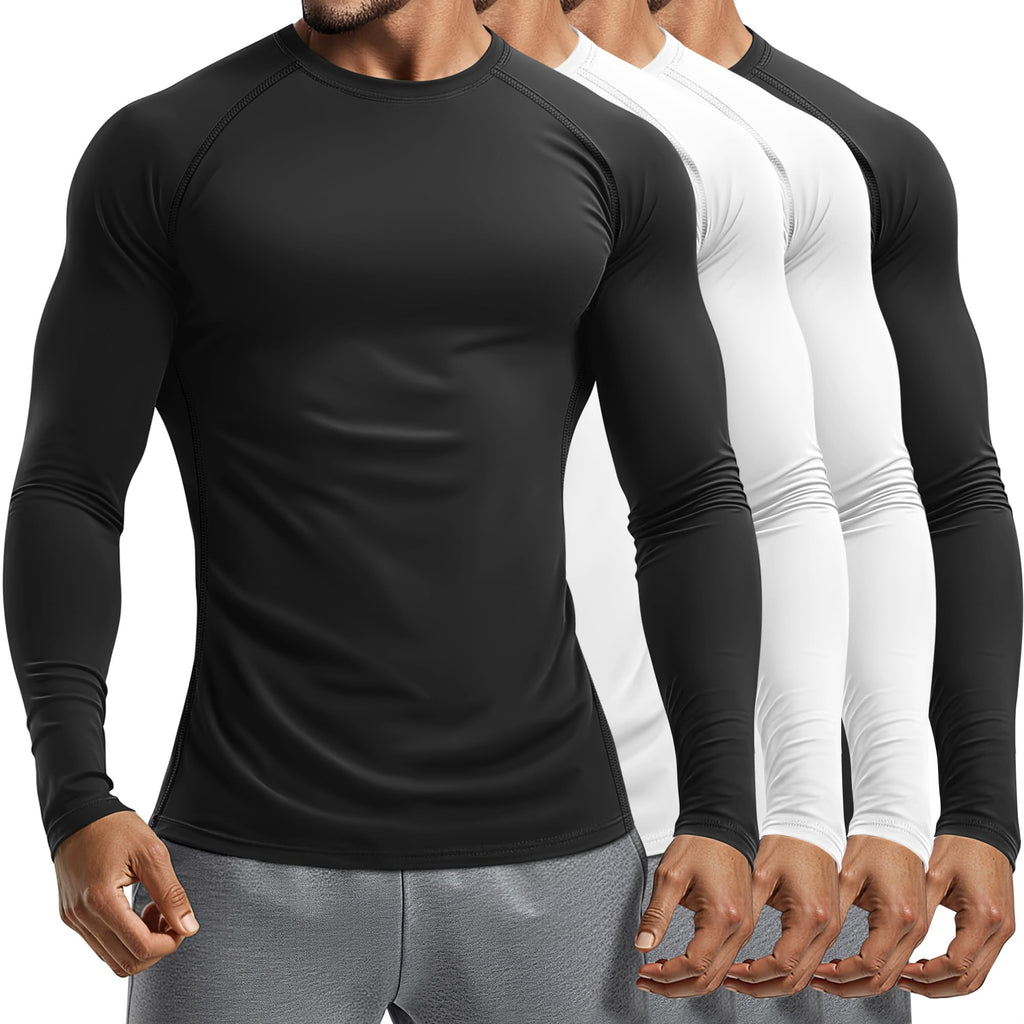 Men's Long-Sleeve Compression Base Layer Shirt for Training & Recovery