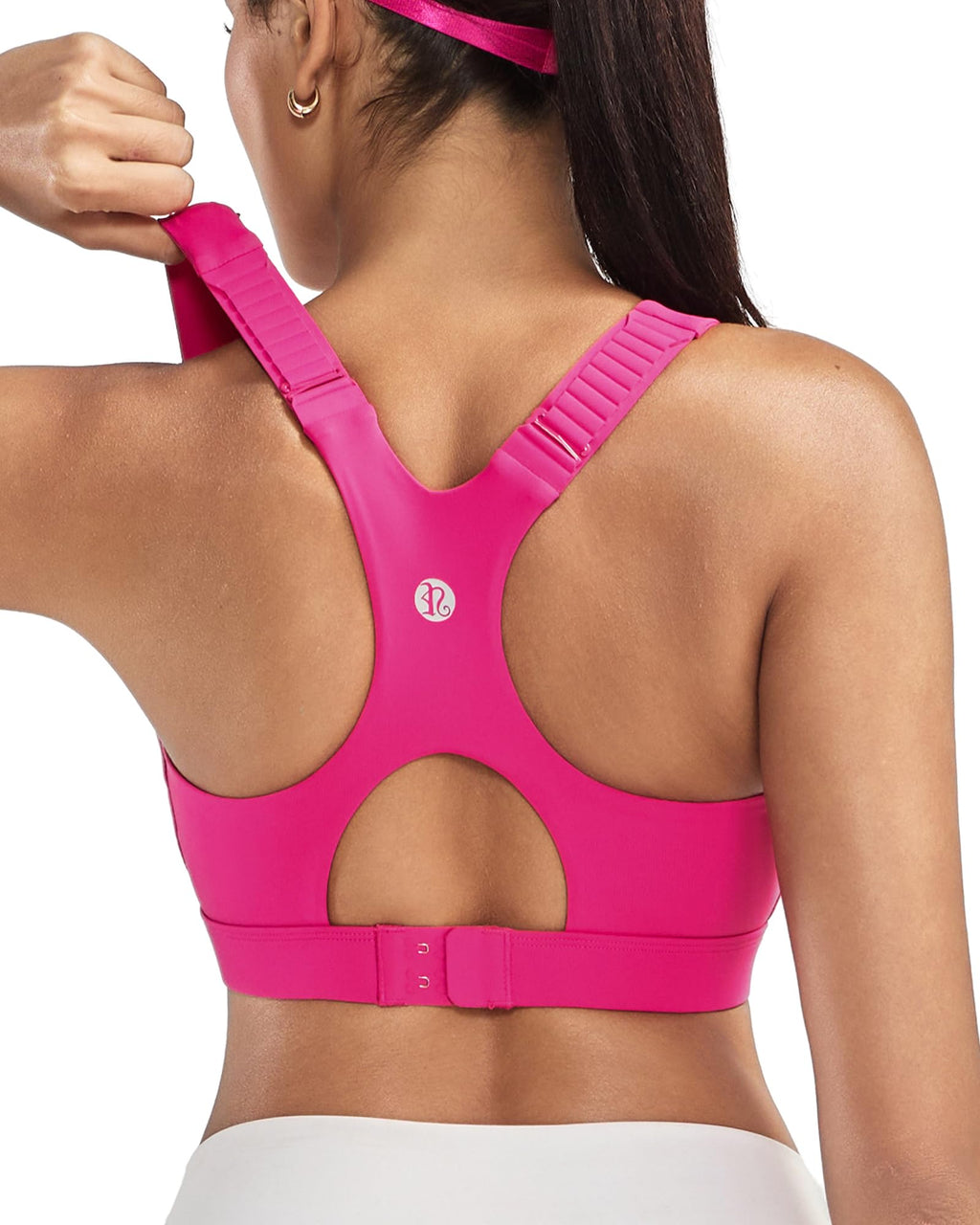 Women's High-Impact Racerback Sports Bra with Adjustable Straps