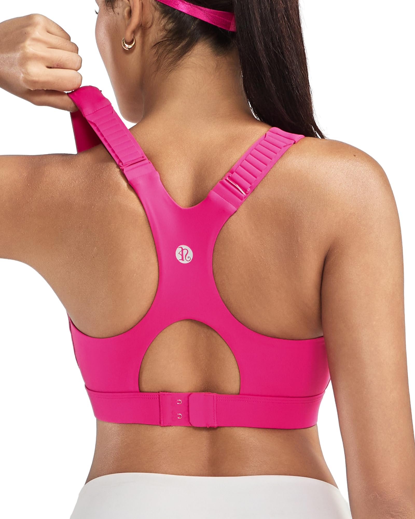 Women's High-Impact Racerback Sports Bra with Adjustable Straps