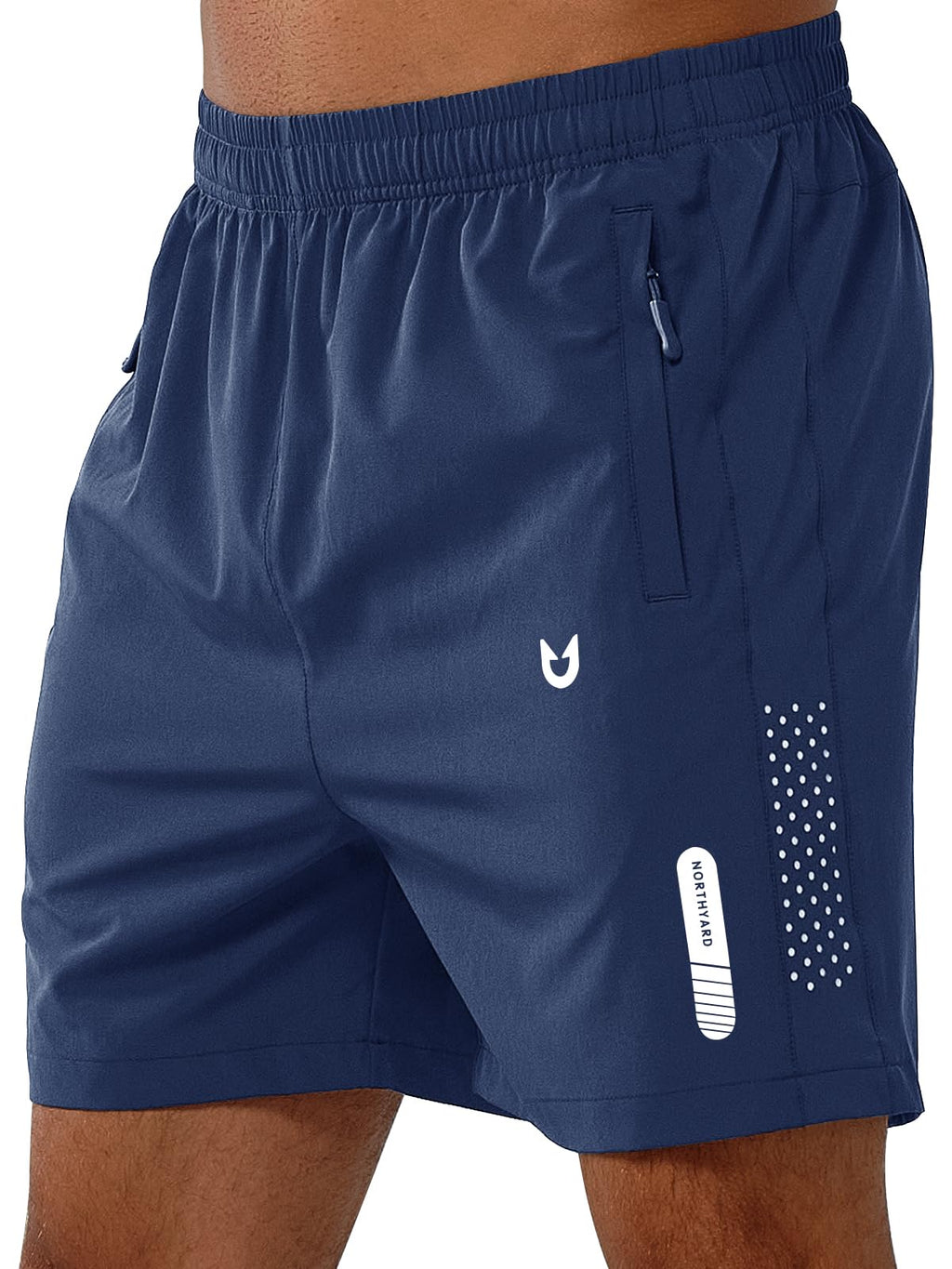 Men's Quick-Dry Running Shorts with Zipper Pockets for Training