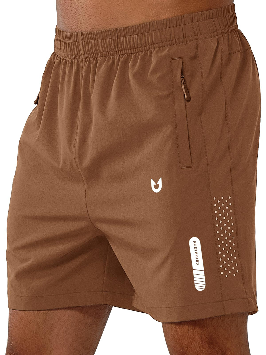 Men's Quick-Dry Running Shorts with Zipper Pockets for Training