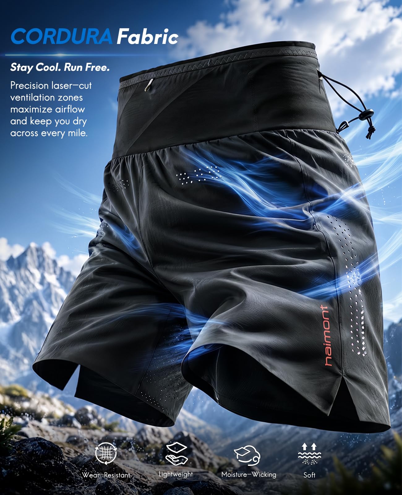 Haimont APEX Men's 8" Linerless Trail Running Shorts
