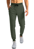 Pudolla Men's Lightweight Jogger Pants Workout Gym Running Pants with Zipper Pockets for Athletic Casual