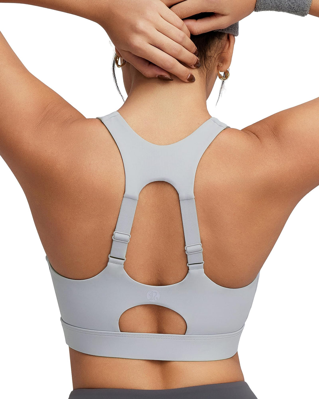 Women's High-Impact Racerback Sports Bra with Adjustable Straps