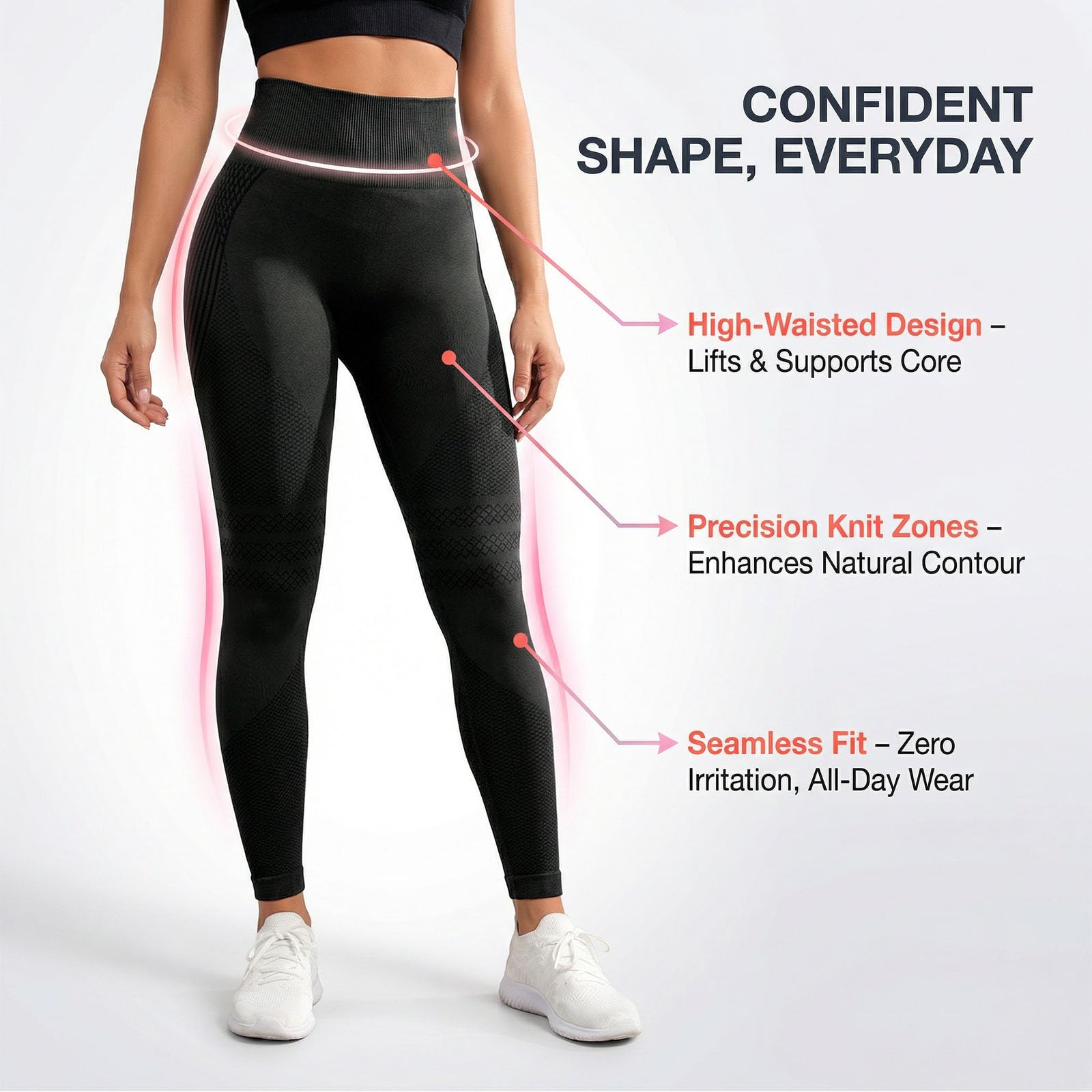 2026 Upgrade 3D Metabolic Booster Leggings,High Waist 3D Anti Cellulite Leggings for Women,for Workout,Yoga & Daily Wear