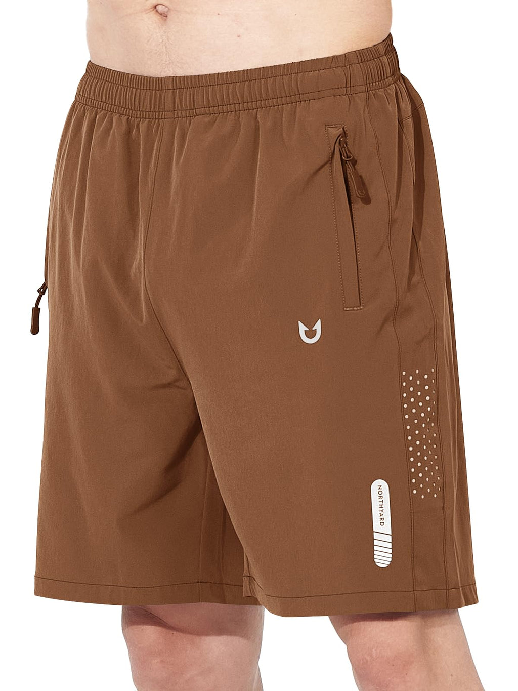 Men's Quick-Dry Running Shorts with Zipper Pockets for Training