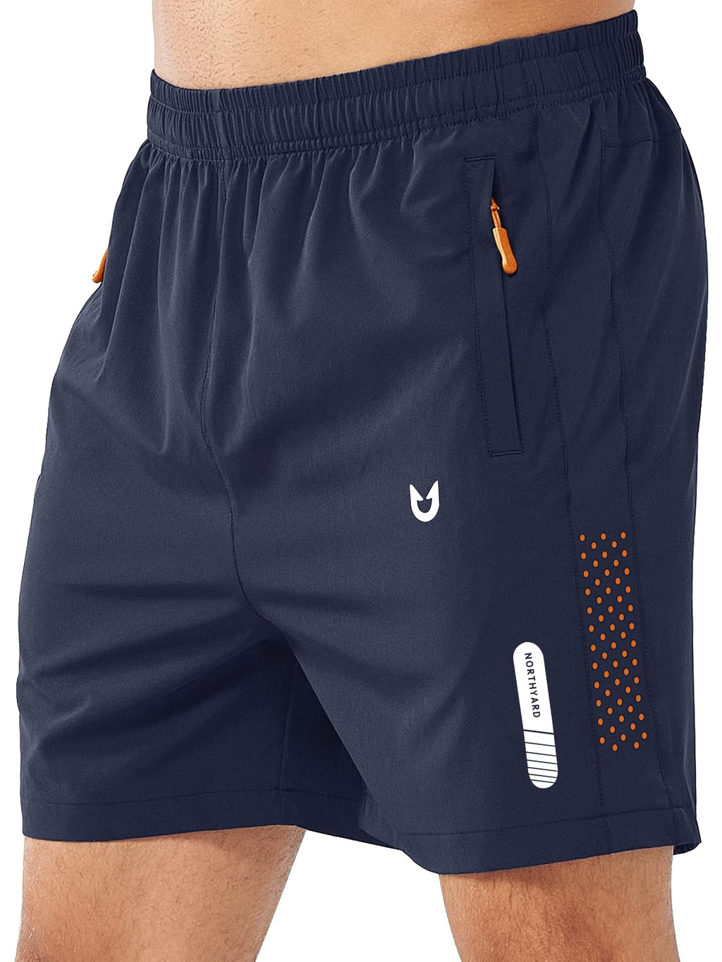 Men's Quick-Dry Running Shorts with Zipper Pockets for Training