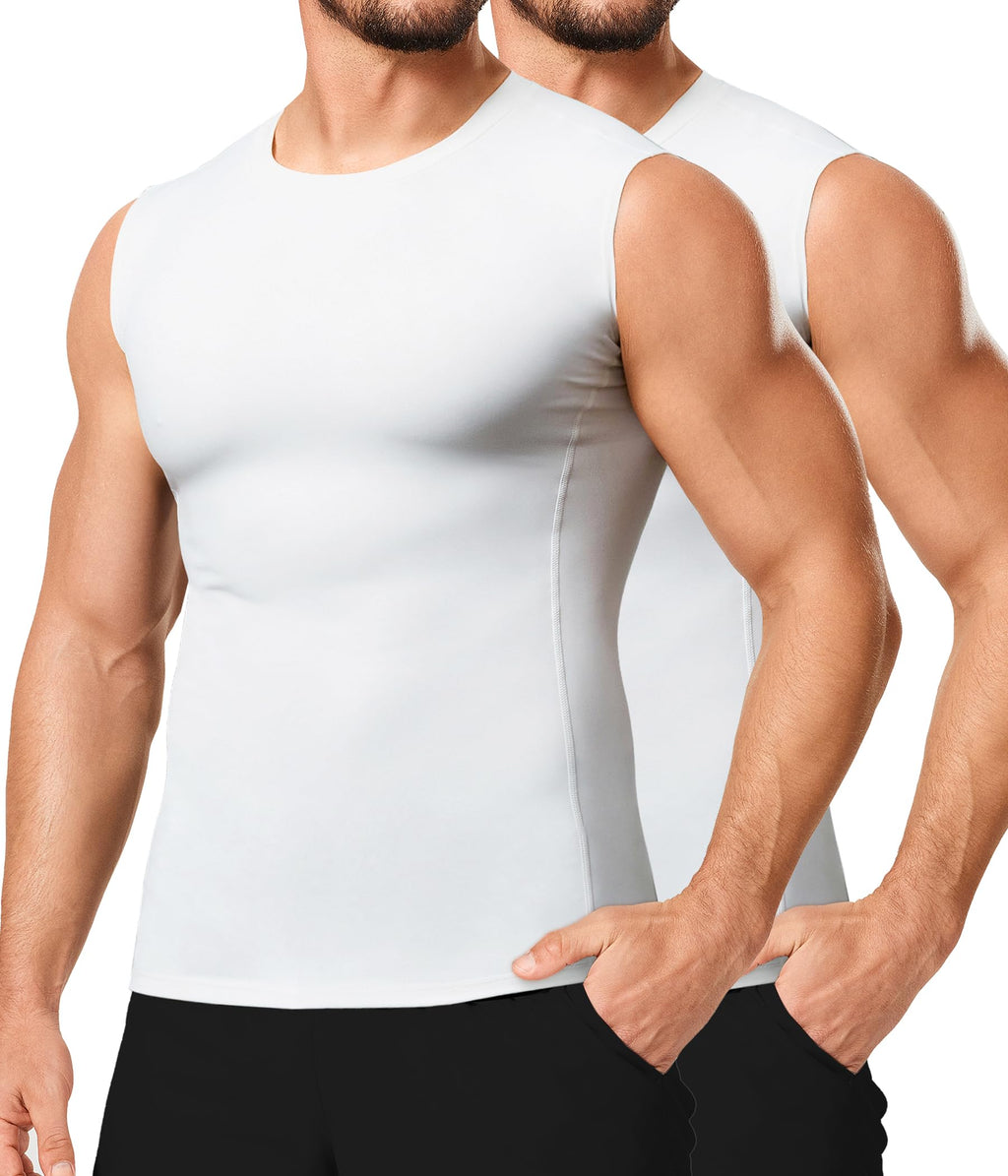 Men's Sleeveless Compression Tank Top Base Layer for Training
