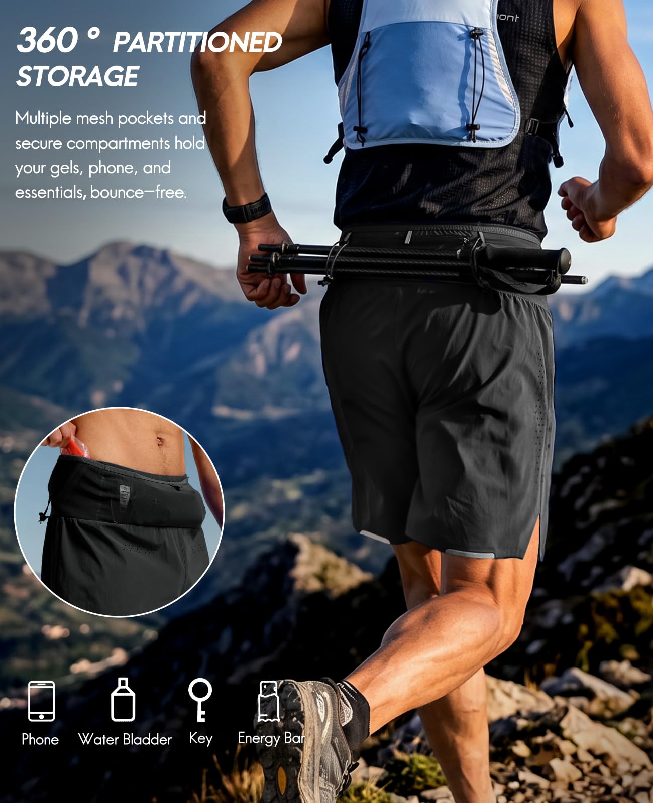 Haimont APEX Men's 8" Linerless Trail Running Shorts