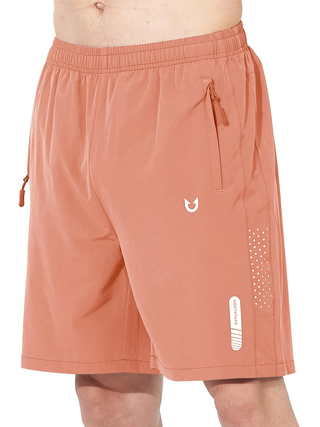Men's Quick-Dry Running Shorts with Zipper Pockets for Training