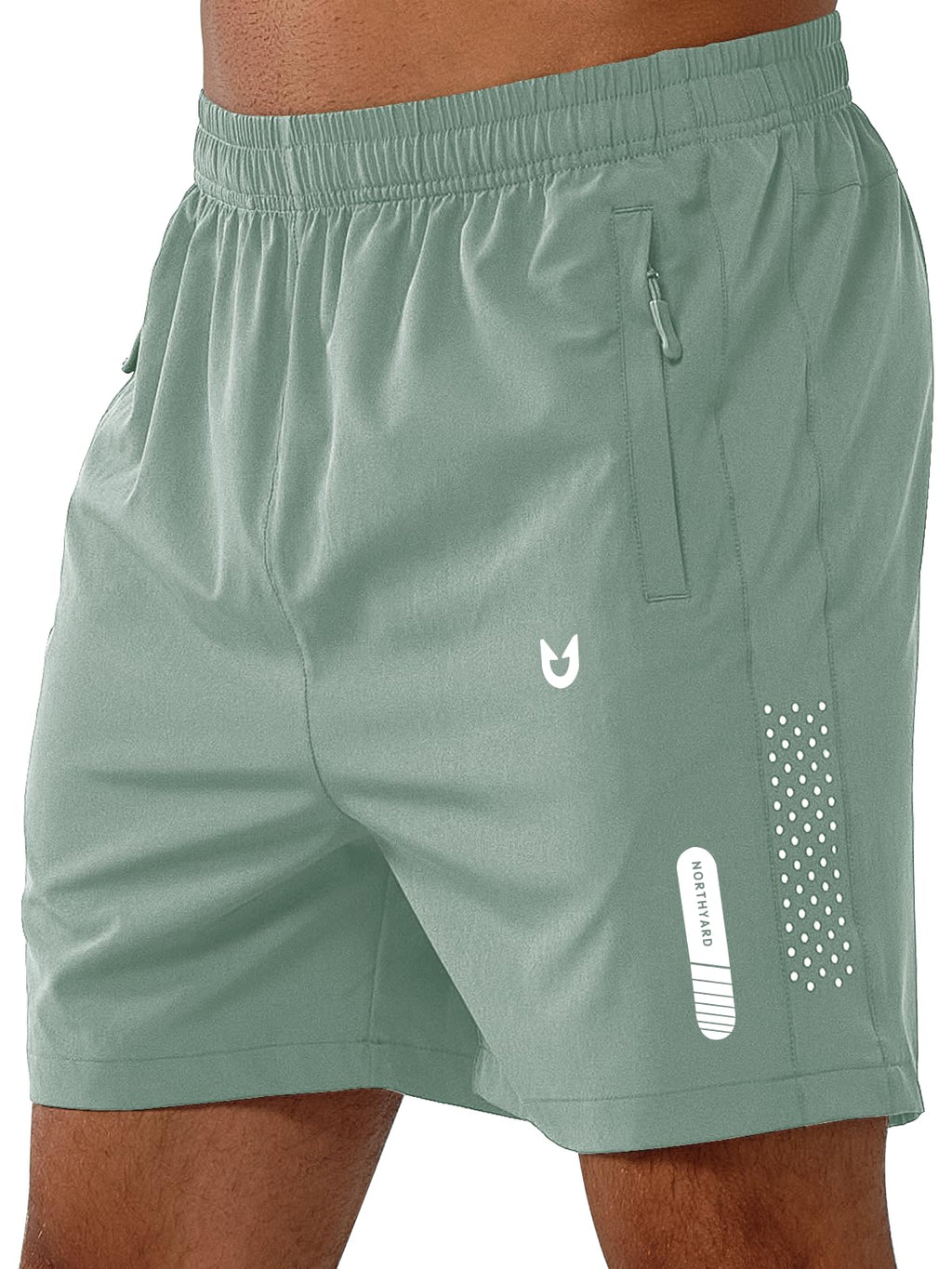 Men's Quick-Dry Running Shorts with Zipper Pockets for Training