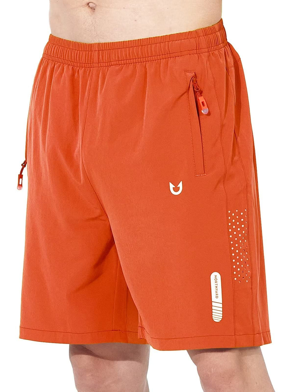 Men's Quick-Dry Running Shorts with Zipper Pockets for Training