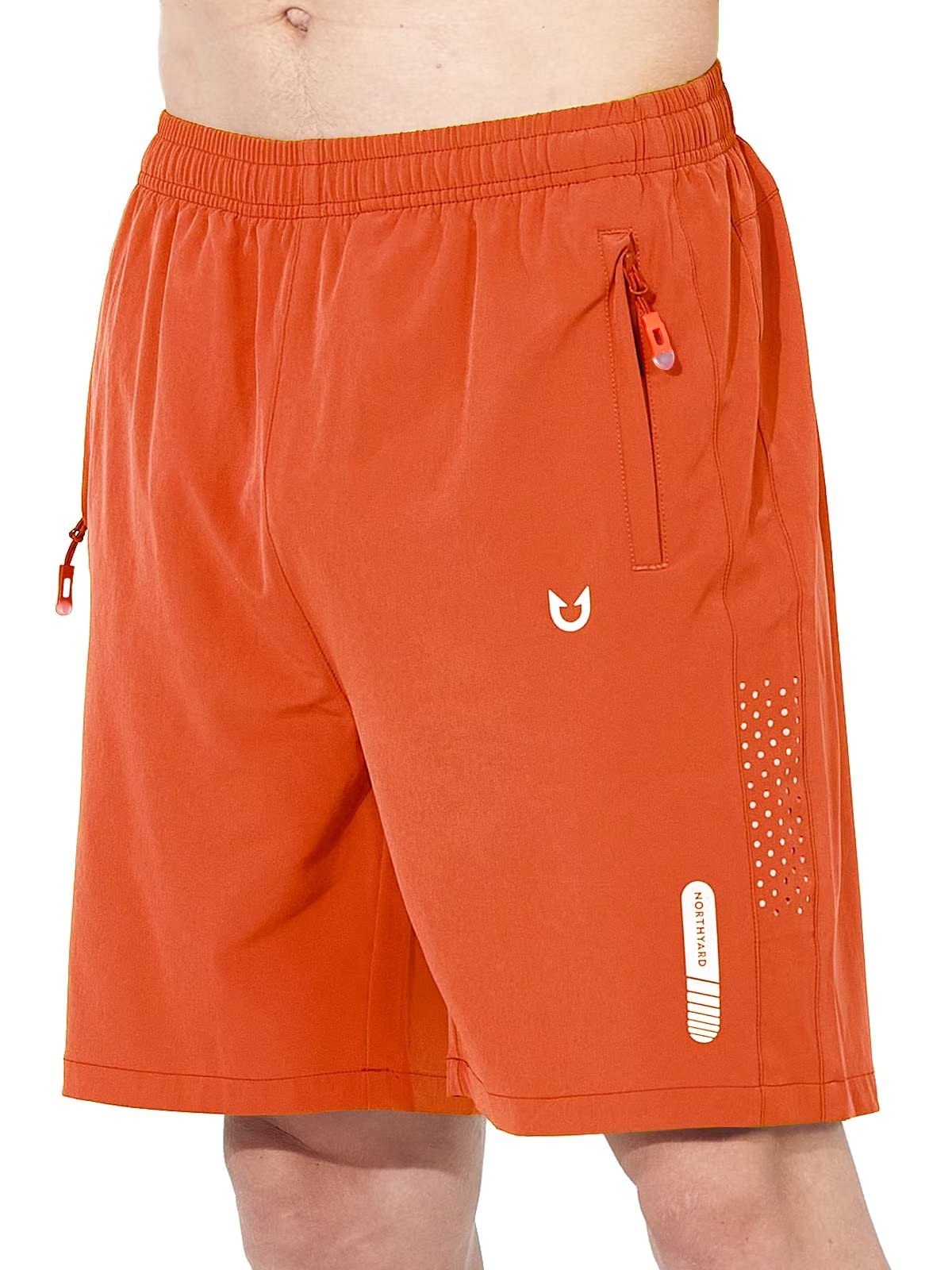 Men's Quick-Dry Running Shorts with Zipper Pockets for Training