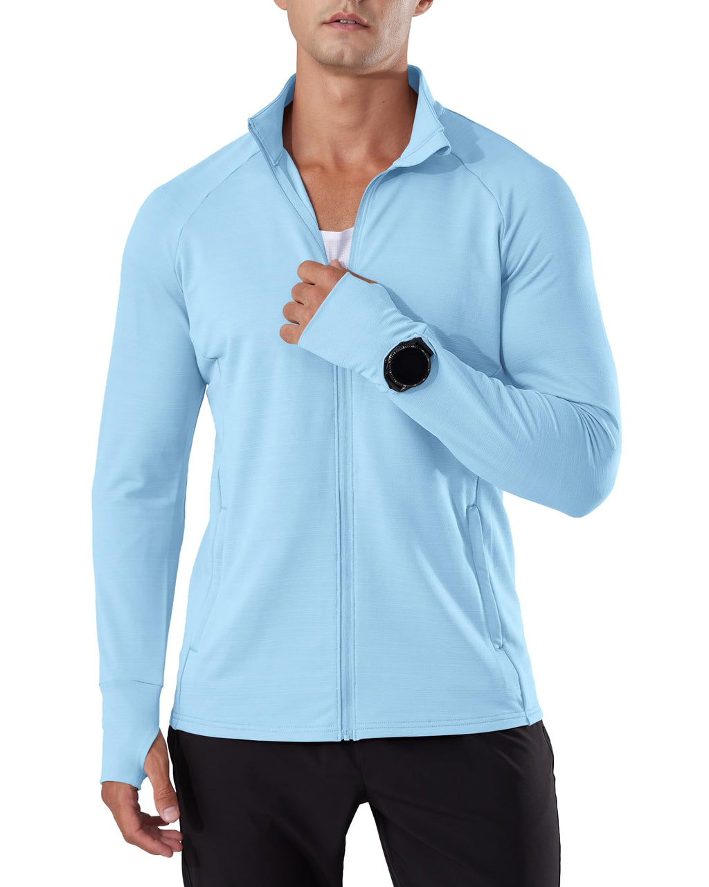Men's Lightweight Quick-Dry Full-Zip Running Performance Jacket
