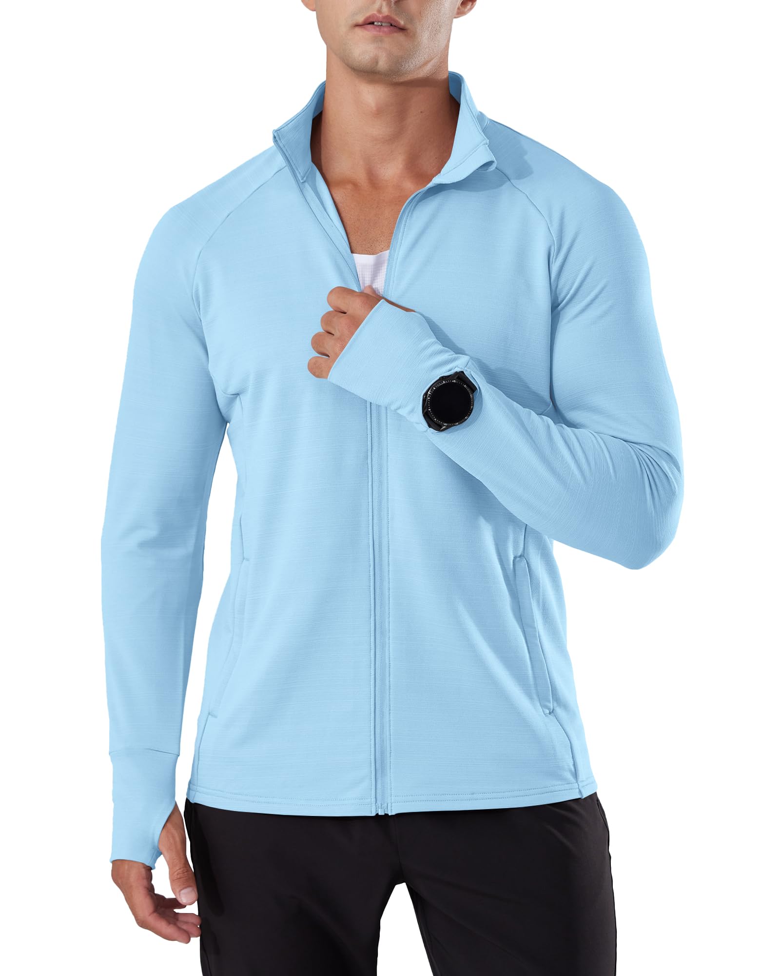 Men's Lightweight Quick-Dry Full-Zip Running Performance Jacket