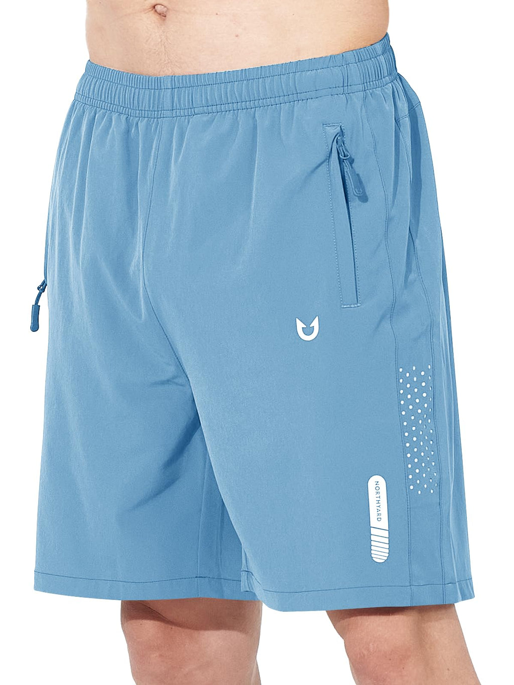 Men's Quick-Dry Running Shorts with Zipper Pockets for Training